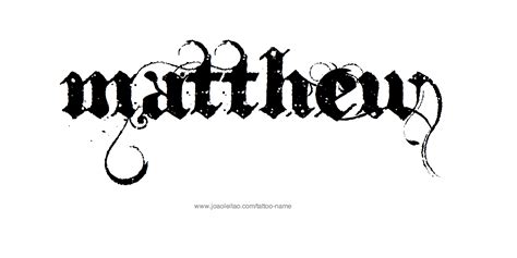 Matthew Name Tattoo: Simple and Meaningful Design